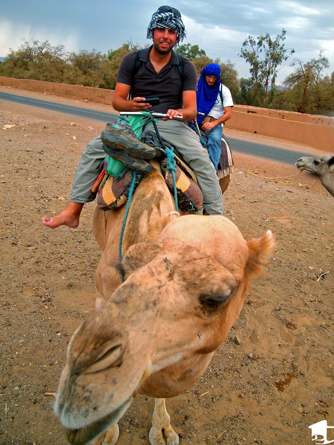 Riding a camel into the Sahara
